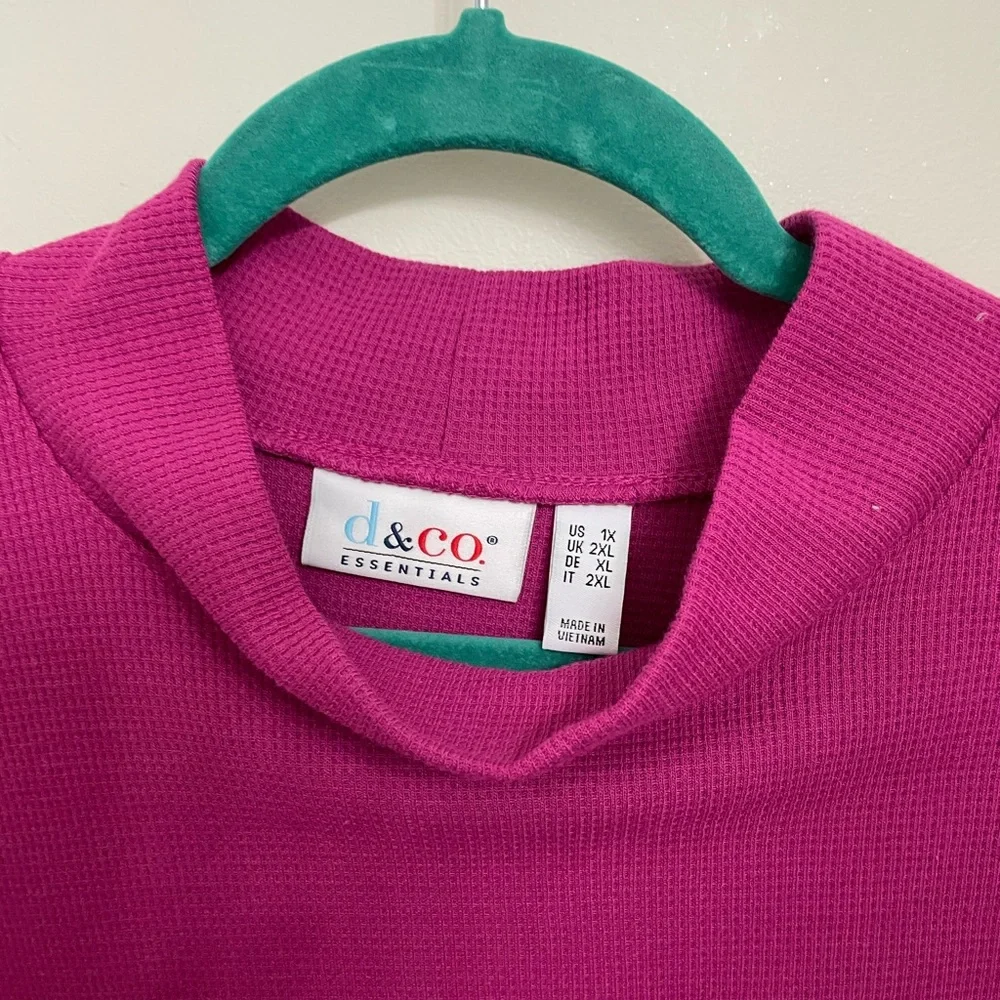 NWOT Mock neck waffle pullover shirt - Picture 2 of 8